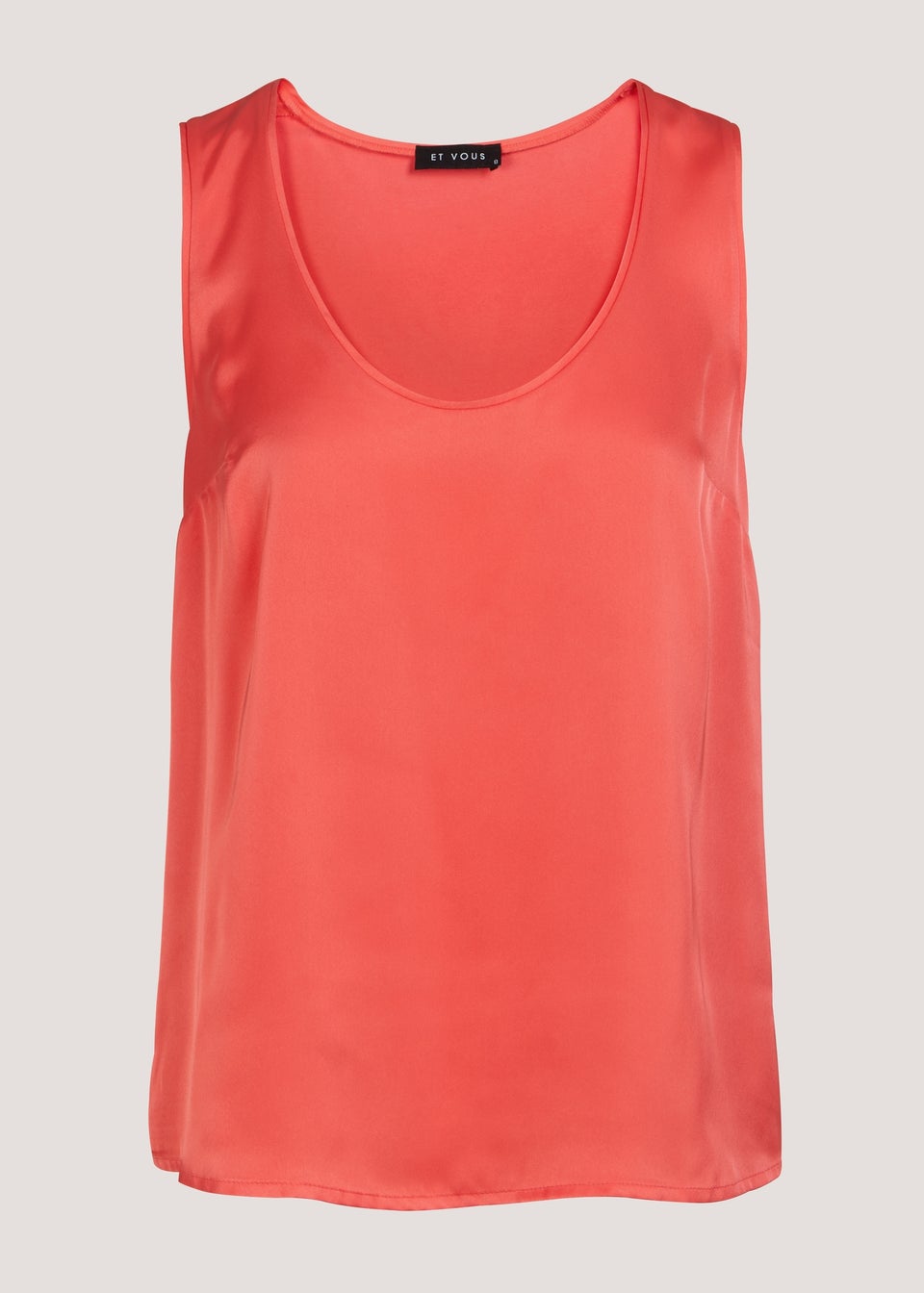 Et Vous Coral Satin Vest Top