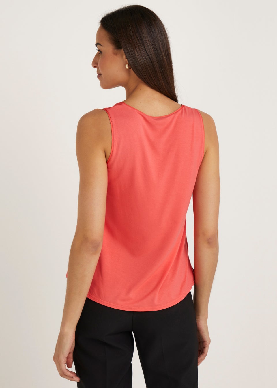 Et Vous Coral Satin Vest Top Matalan