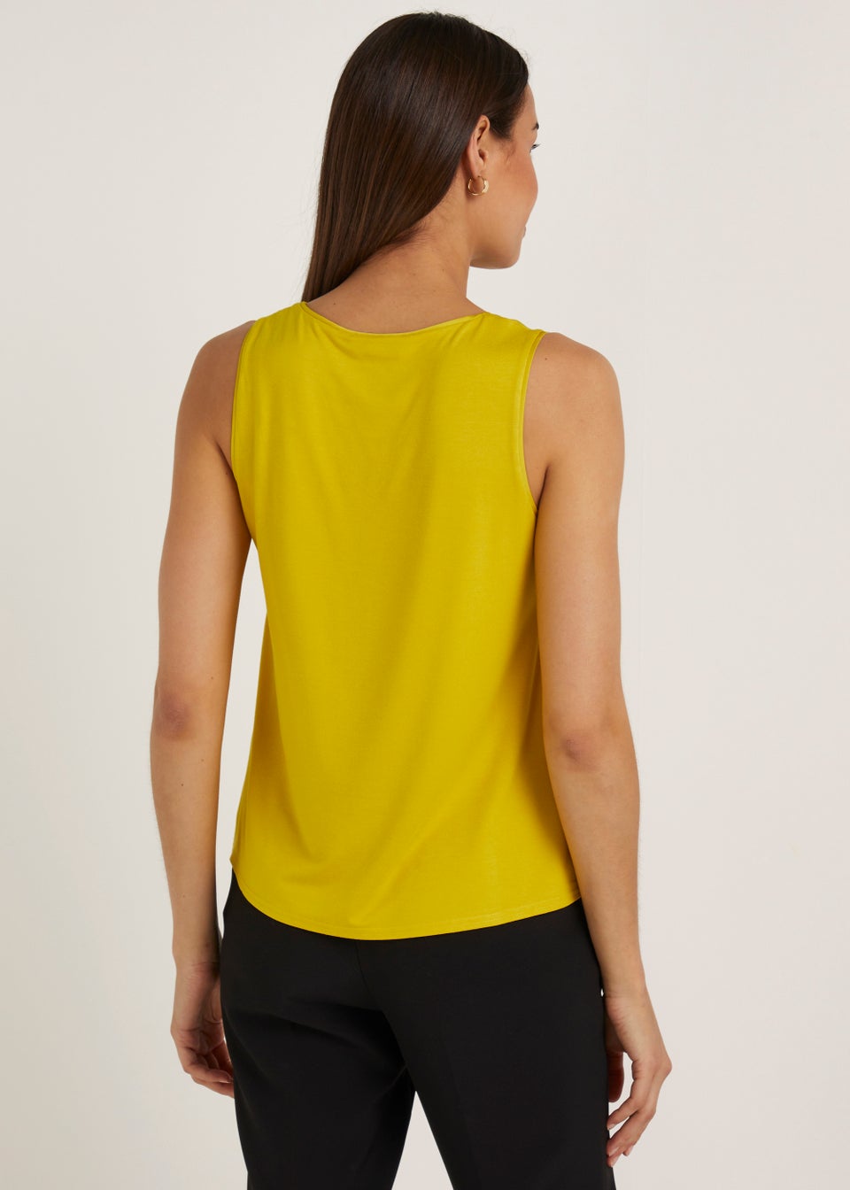 Et Vous Yellow Satin Vest Top Matalan