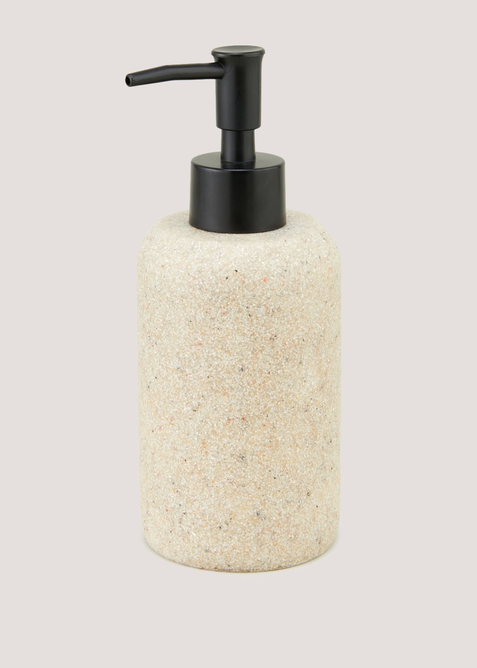 Beige Sandstone Effect Soap Dispenser (20cm x 9.5cm x 9.5cm)