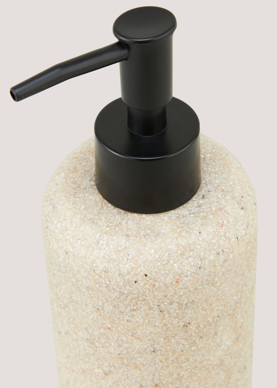 Beige Sandstone Effect Soap Dispenser (20cm x 9.5cm x 9.5cm)