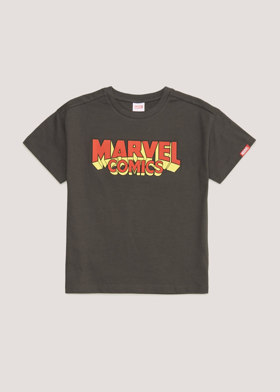 Kids Grey Marvel Avengers Neon T-Shirt (4-13yrs)