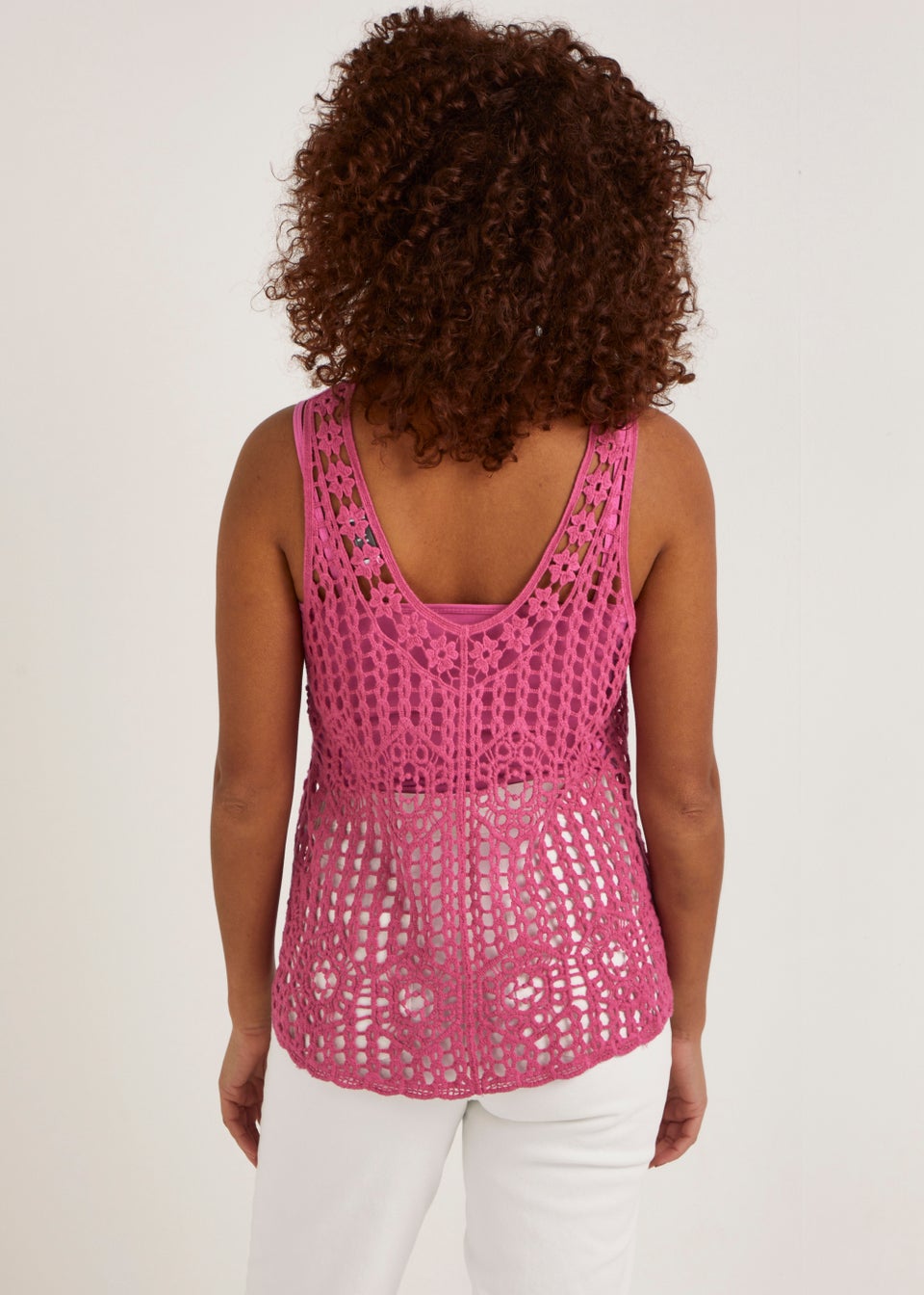 Lace crochet vest shop