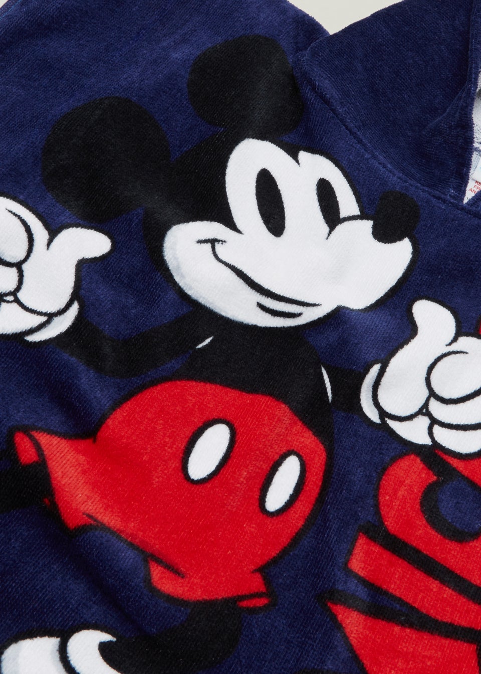 Kids Navy Disney Mickey Mouse Hooded Beach Towel Poncho (9mths-6yrs)