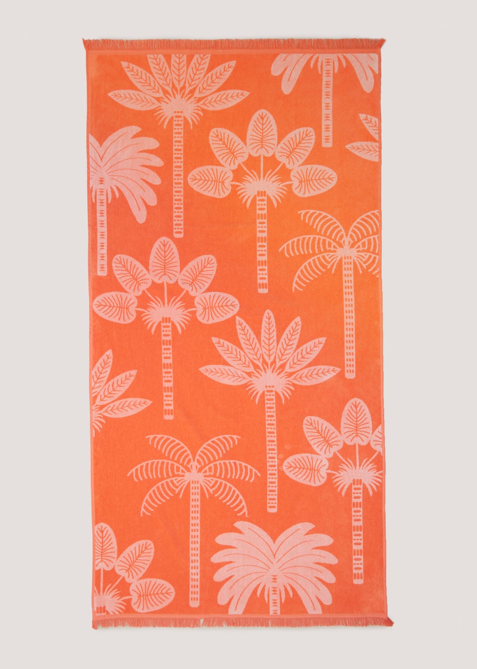 Coral Palm Print Oversized Beach Towel 170cm x 90cm Matalan