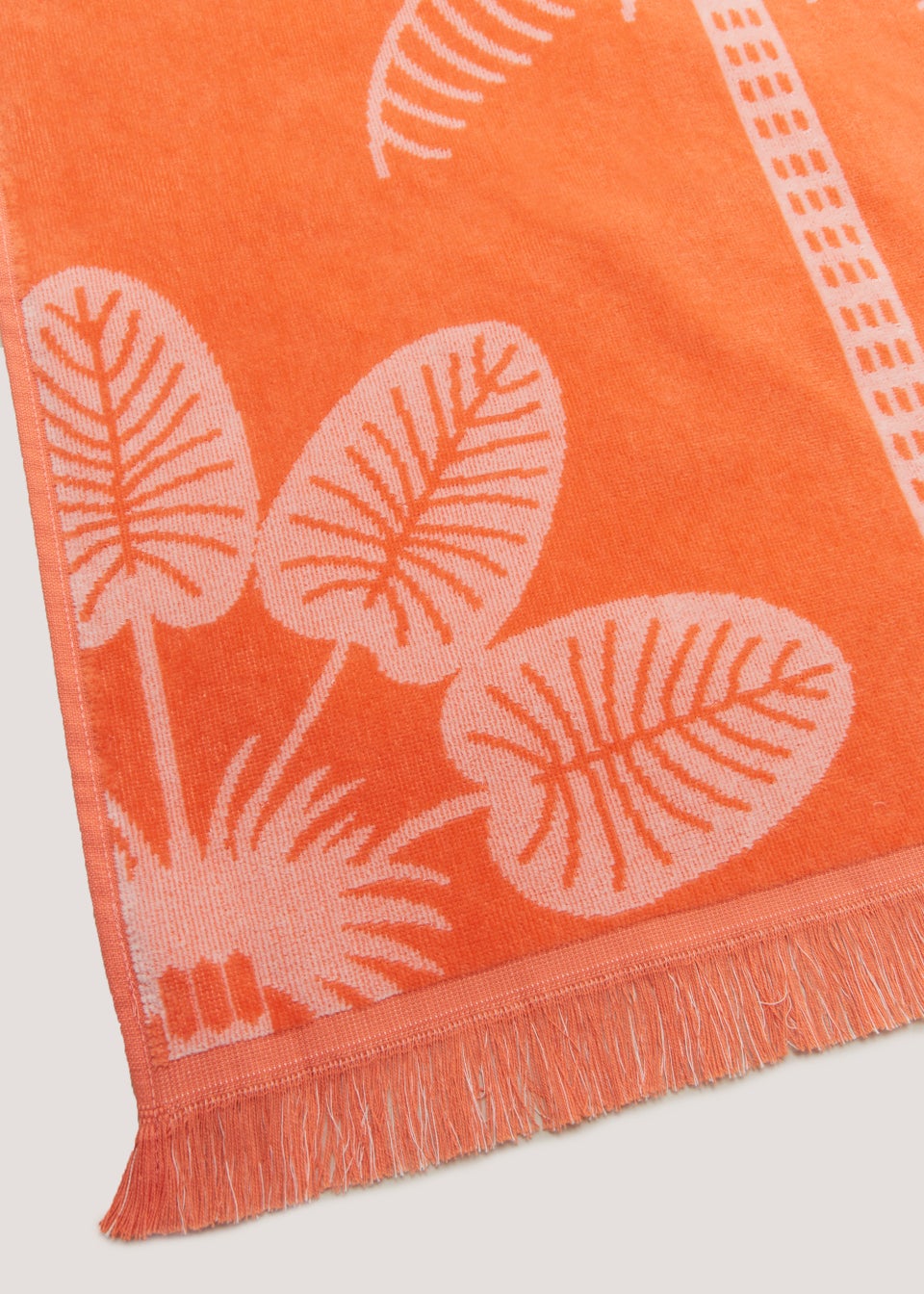 Coral Palm Print Oversized Beach Towel (170cm x 90cm)