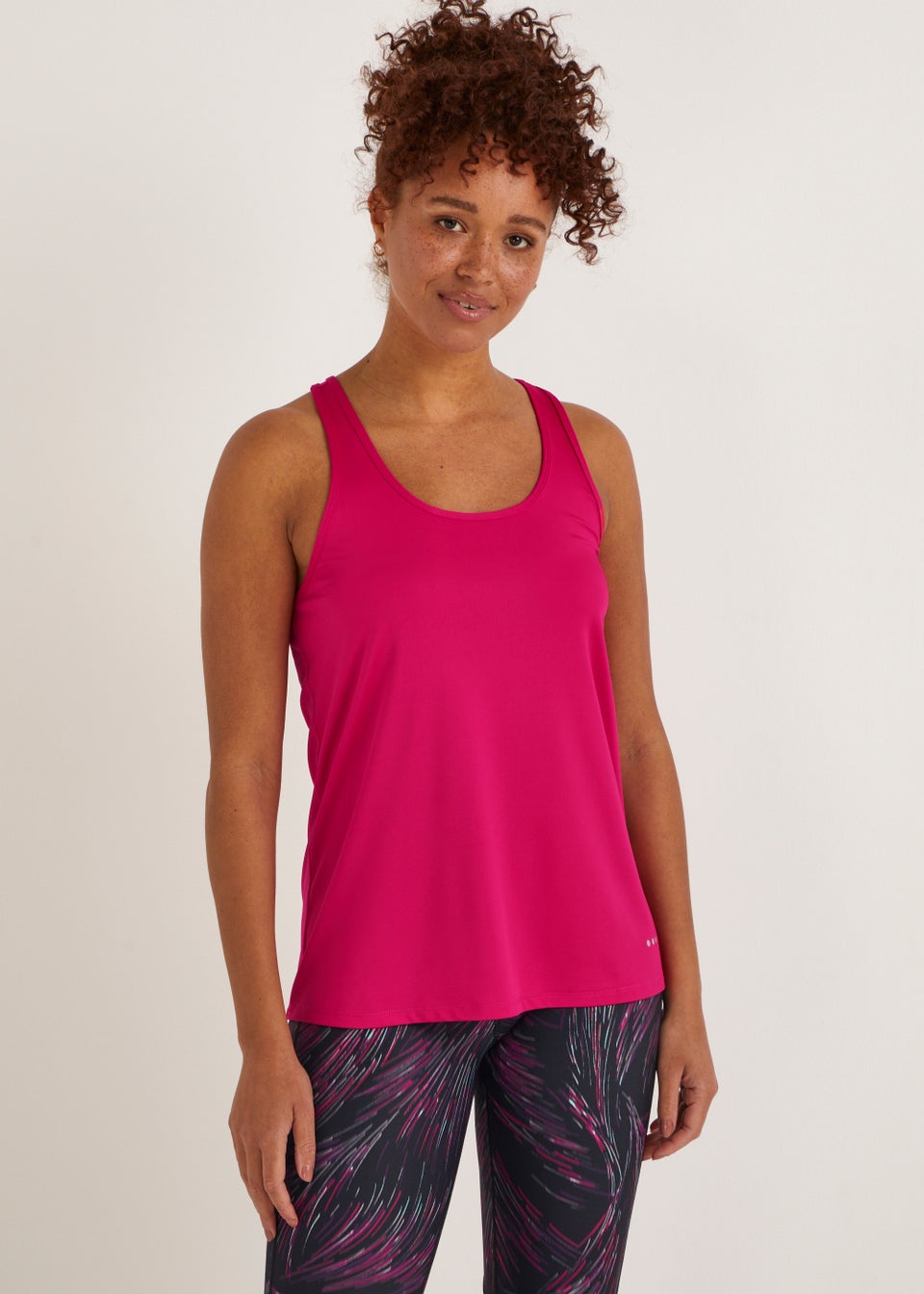 Souluxe Dark Pink Mesh Sports Vest Top