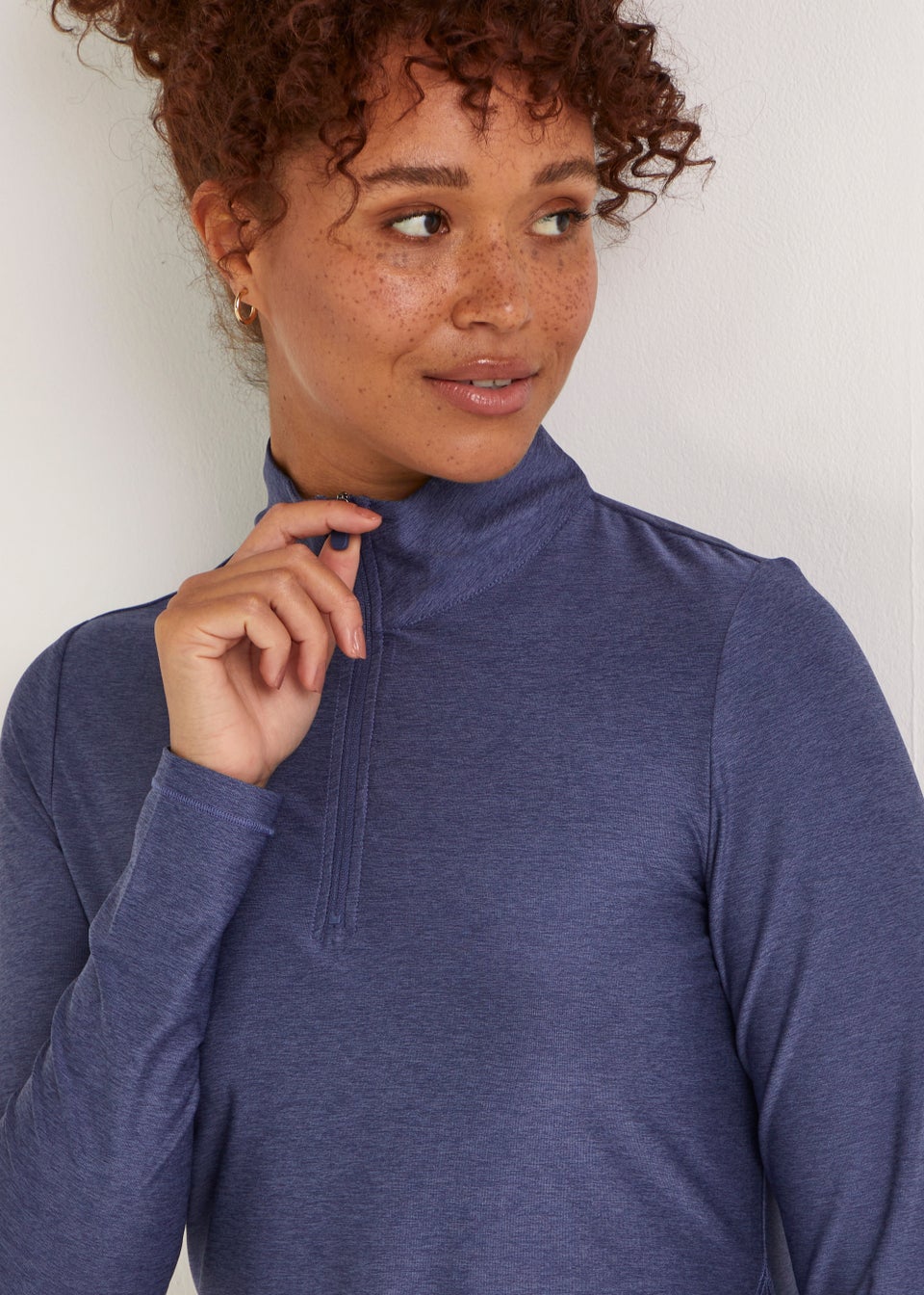 Souluxe Blue Half Zip Sports Sweatshirt Matalan