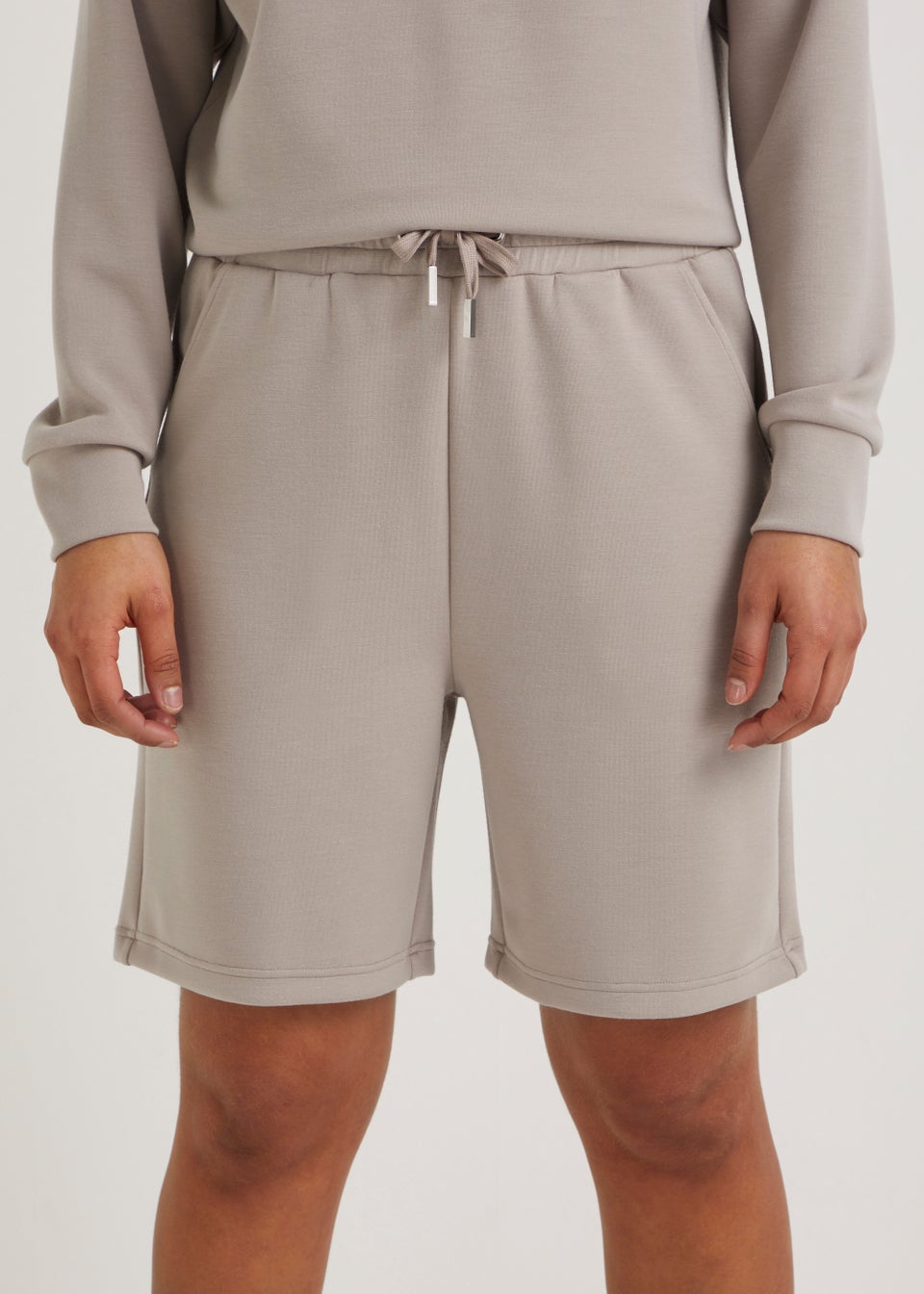 Souluxe Beige Modal Bermuda Sports Shorts