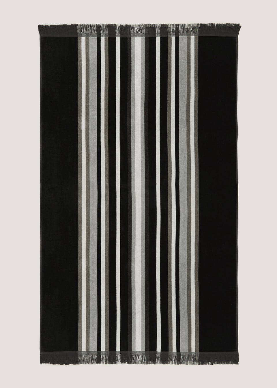 Black and white striped beach towel deals