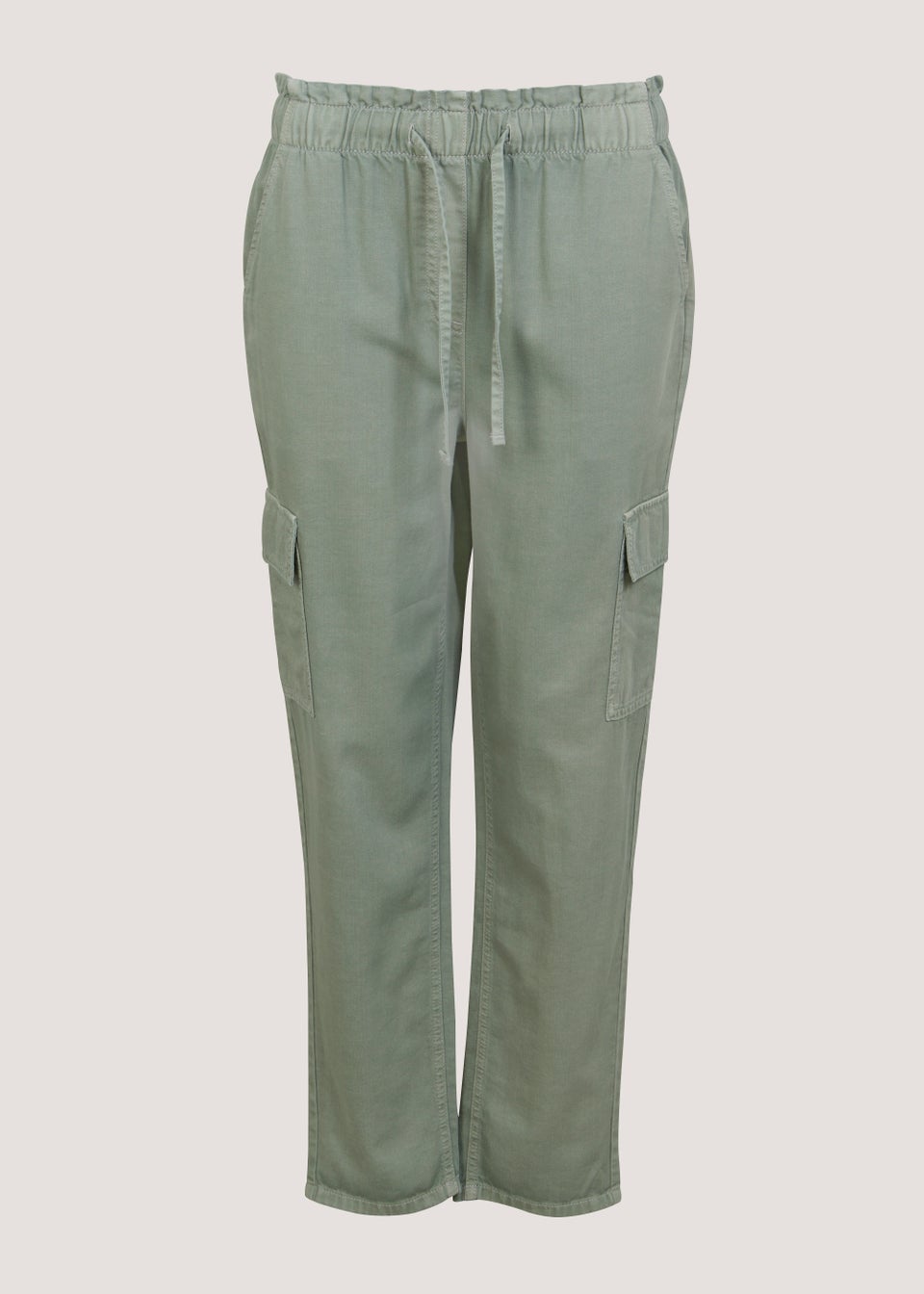 Khaki Paperbag Cargo Trousers