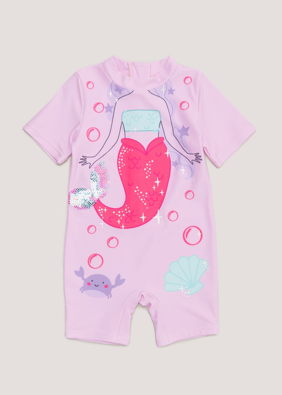 Girls Lilac Mermaid Surf Suit 3mths 6yrs