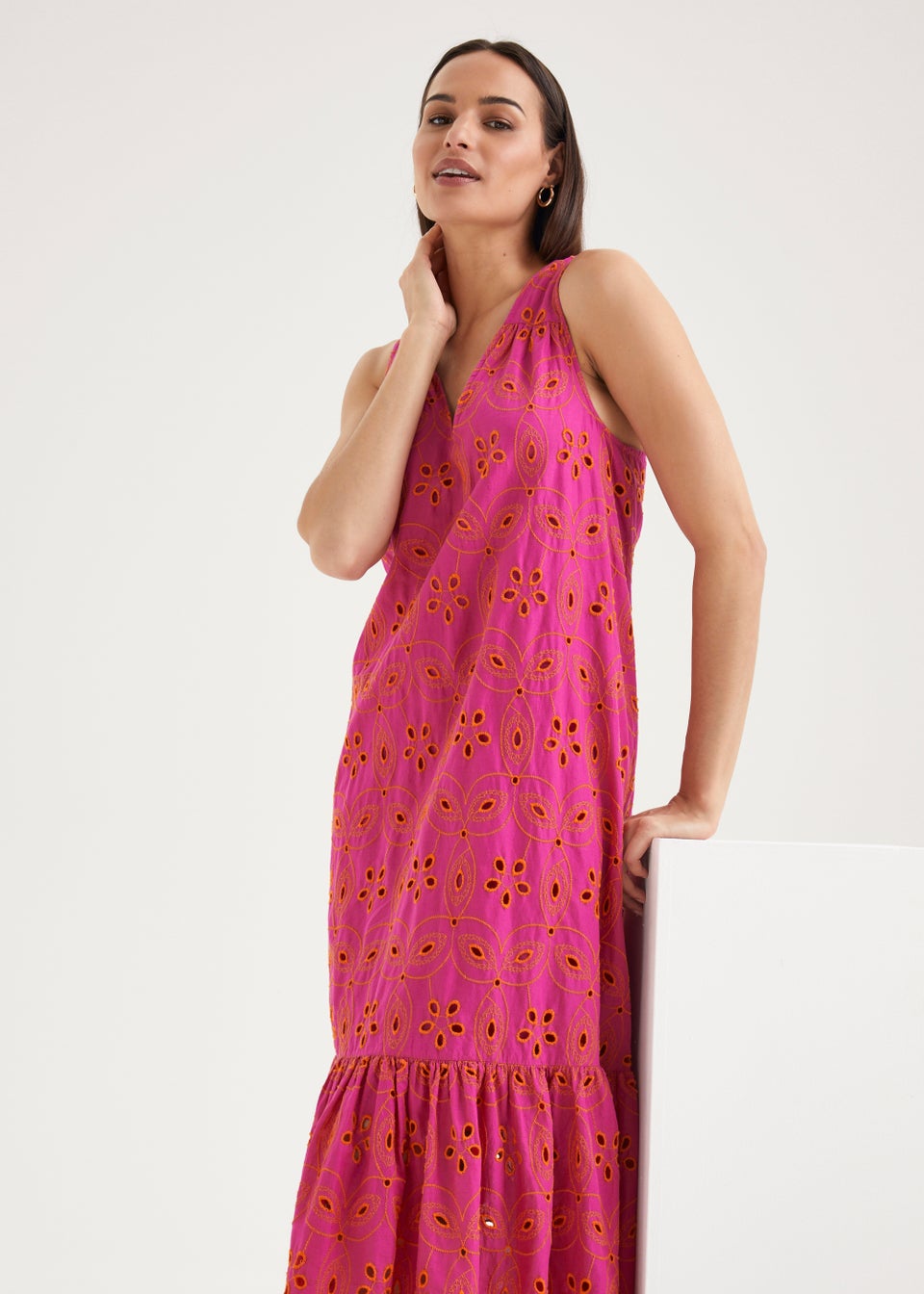 Et Vous Pink Schiffli Dress