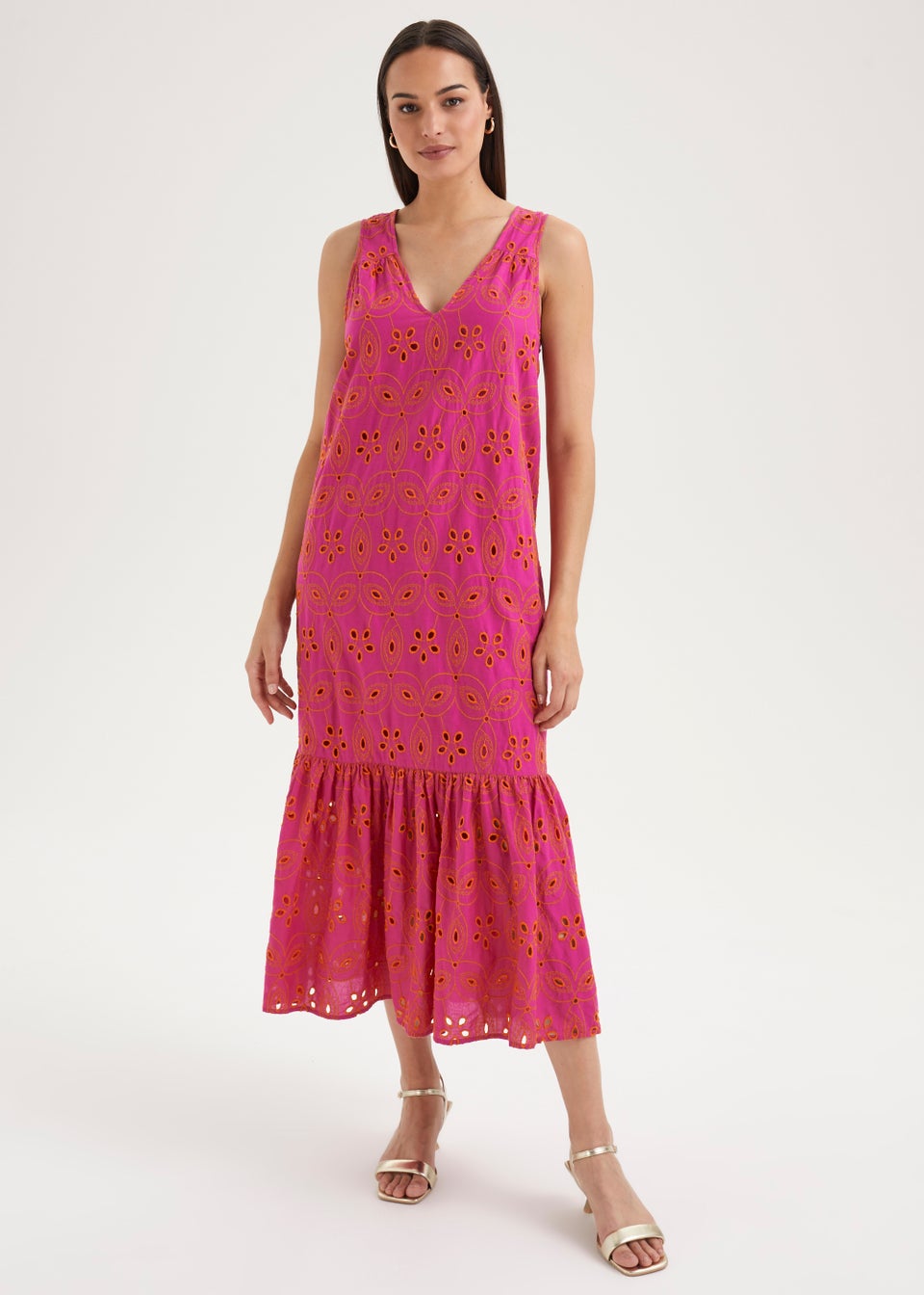 Et Vous Pink Schiffli Dress