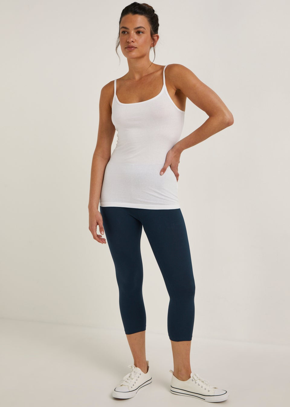 Navy Cropped Leggings Matalan