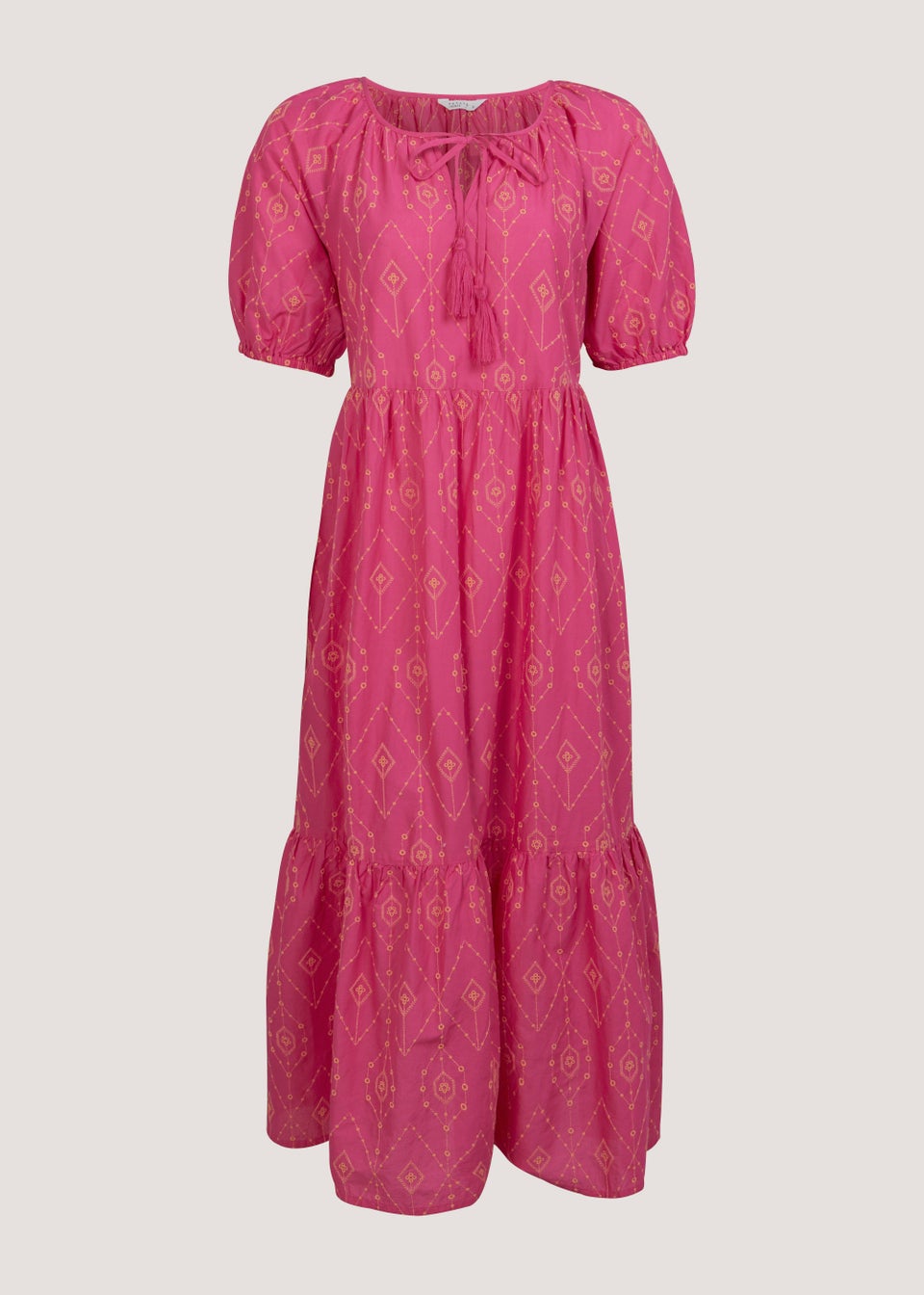 Papaya Petite Pink Embroidered Midi Dress - Matalan