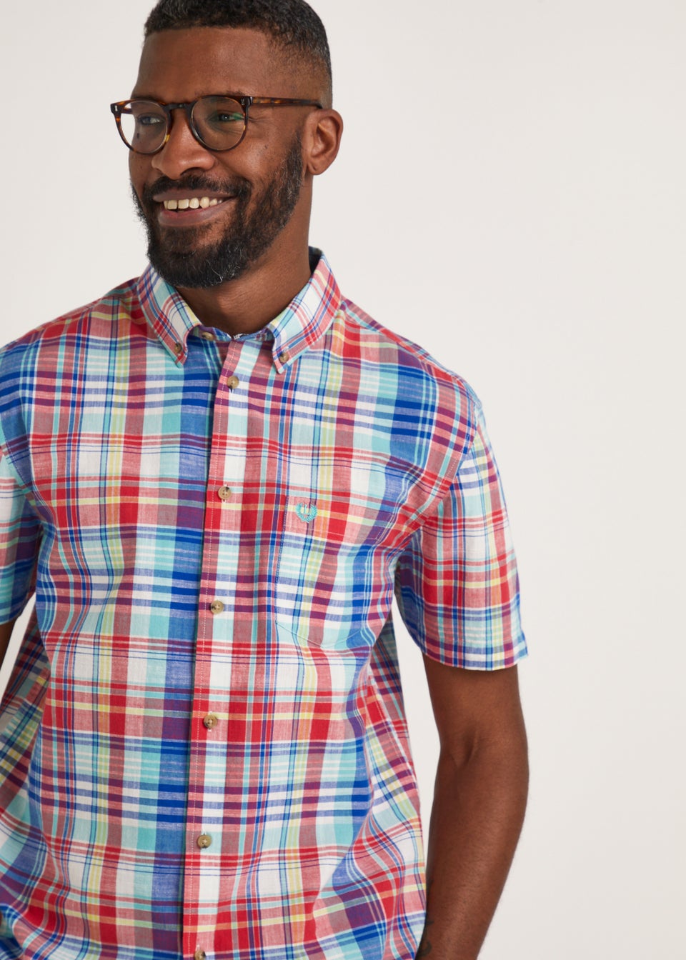 Lincoln Multicoloured Stripe Print Short Sleeve Shirt