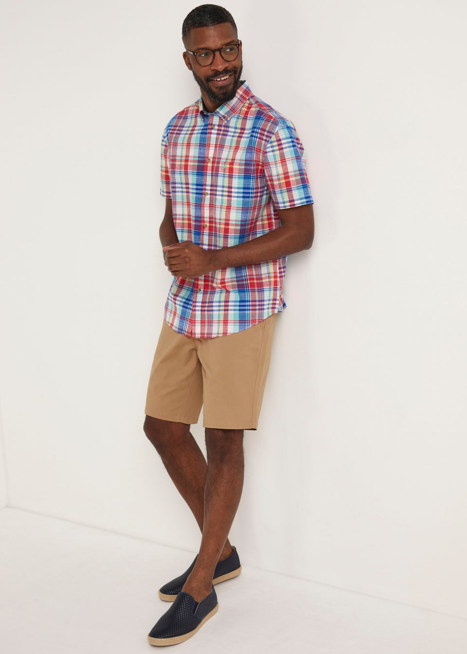 Lincoln Multicoloured Stripe Print Short Sleeve Shirt