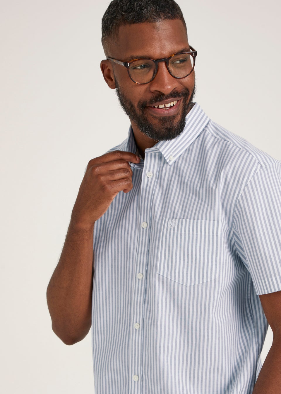 Lincoln Grey Stripe Short Sleeve Shirt