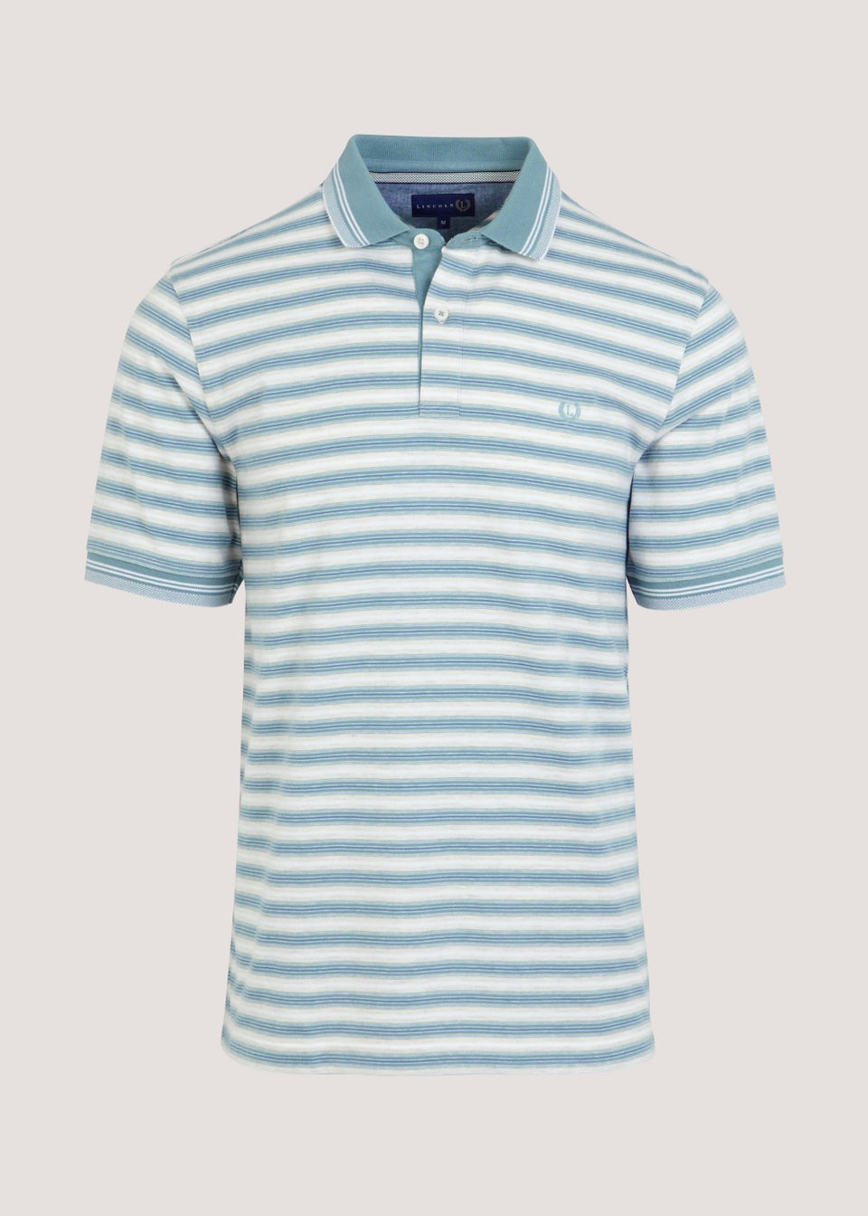 Lincoln Green Stripe Polo Shirt - Matalan
