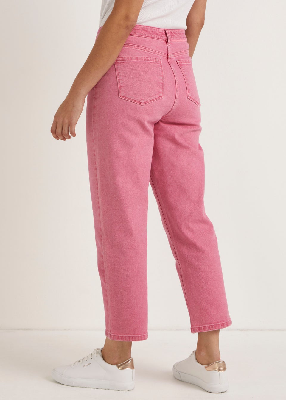 Ava Pink Mom Jeans (Long Length)