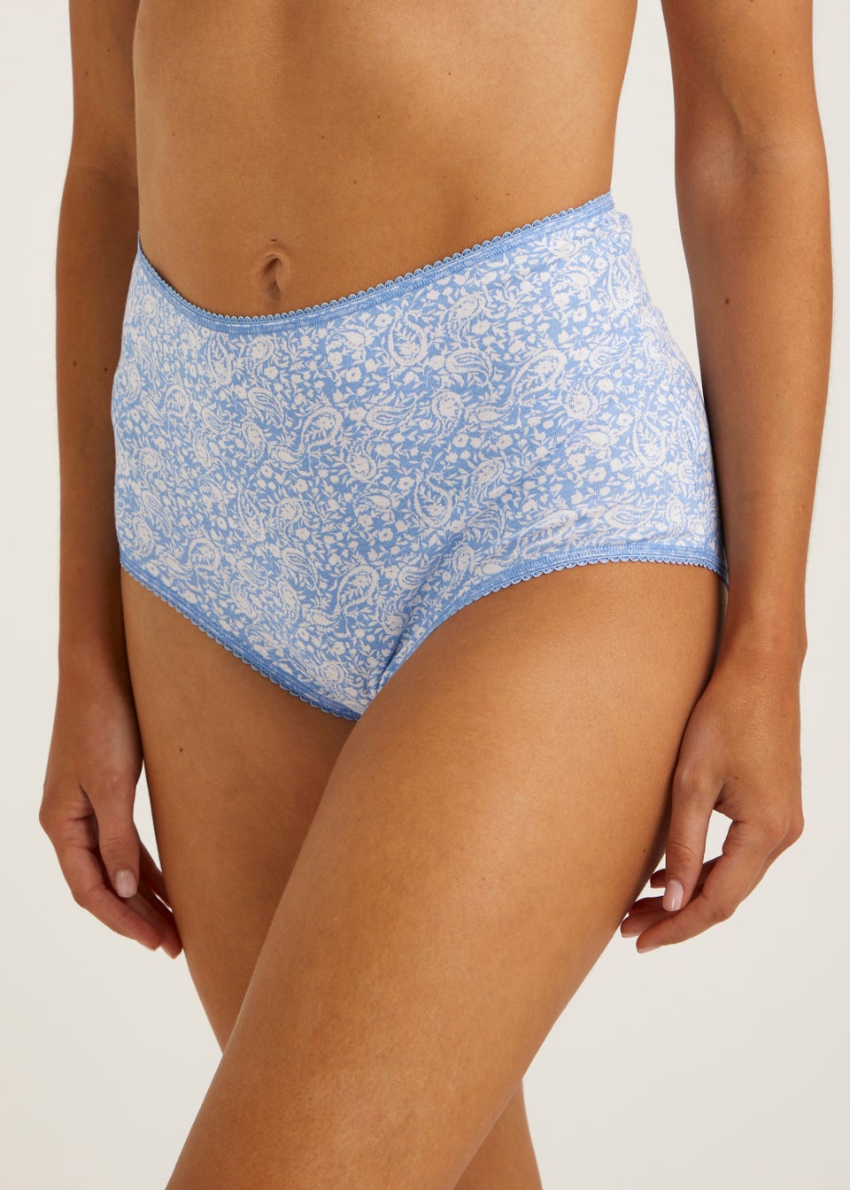 5 Pack Pink Paisely Full Knickers