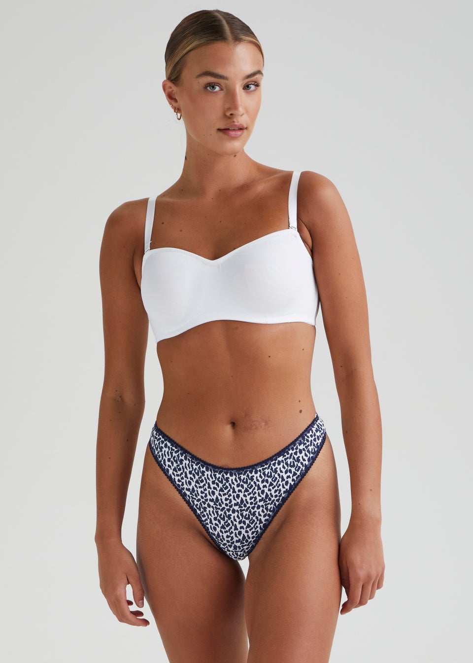 5 Pack Plain & Zebra Print Thongs