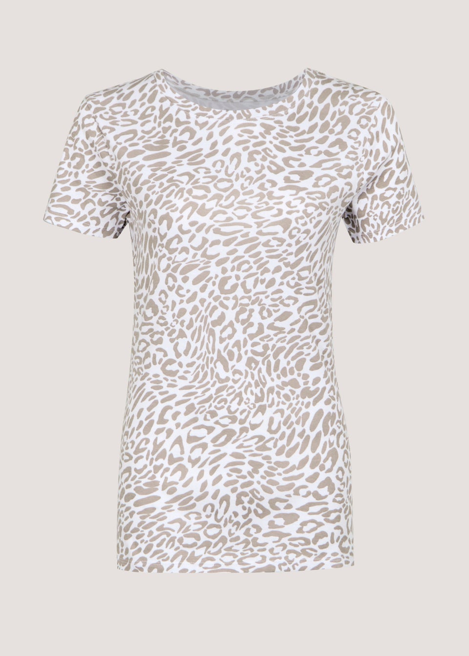 Cream Animal Print T-Shirt - Matalan