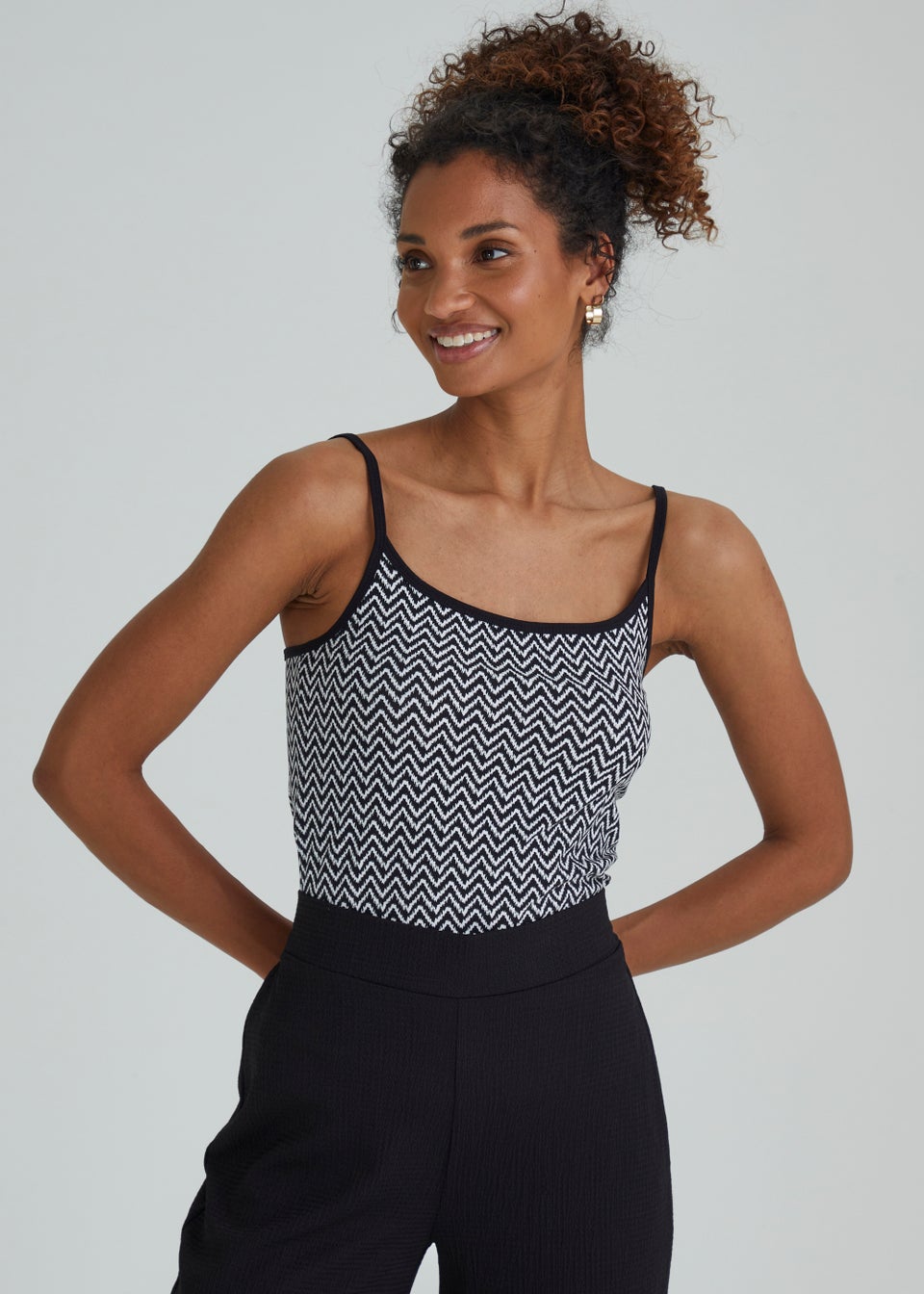 Ivory Zig Zag Essential Cami Top