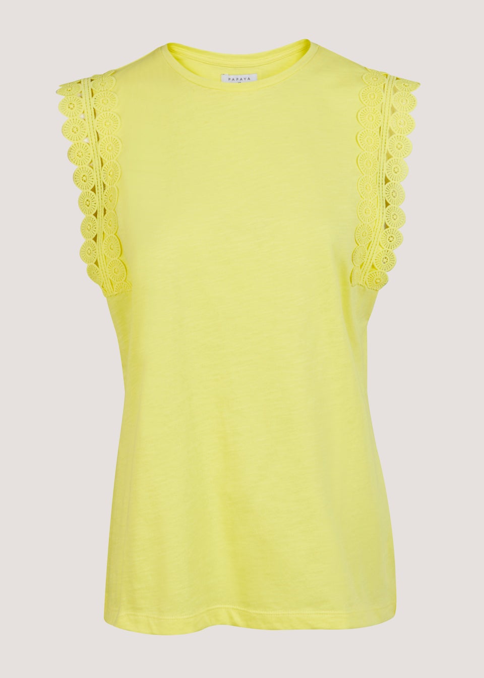 Yellow Lace Vest Top