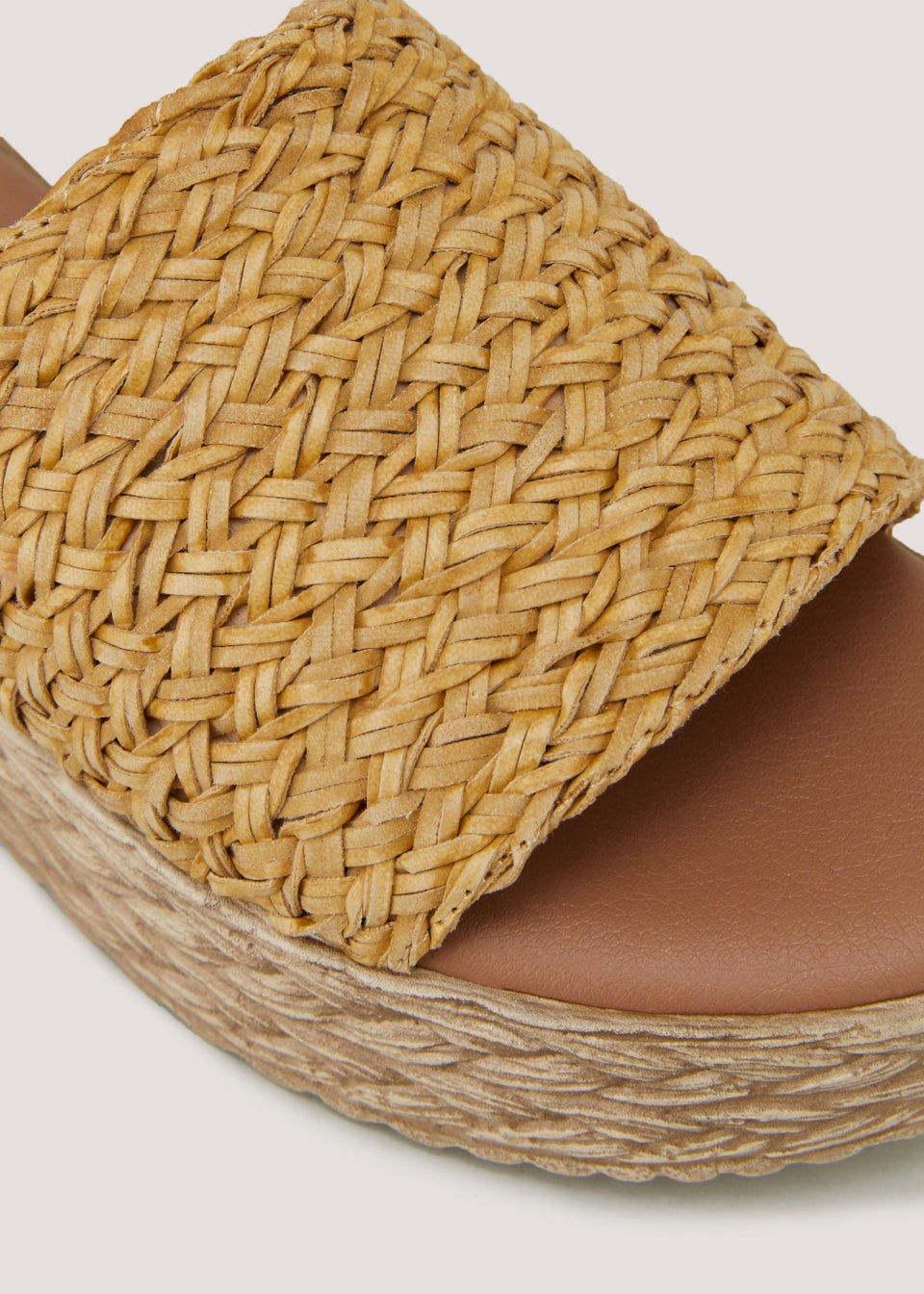 Natural Textured Wedge Sandals Matalan
