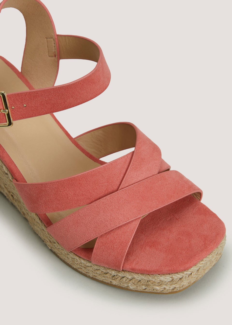 Pink wide fit wedges top