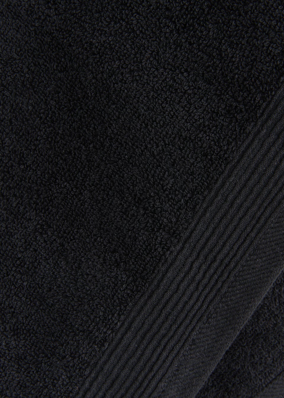 Black Low Twist 100% Cotton Towels