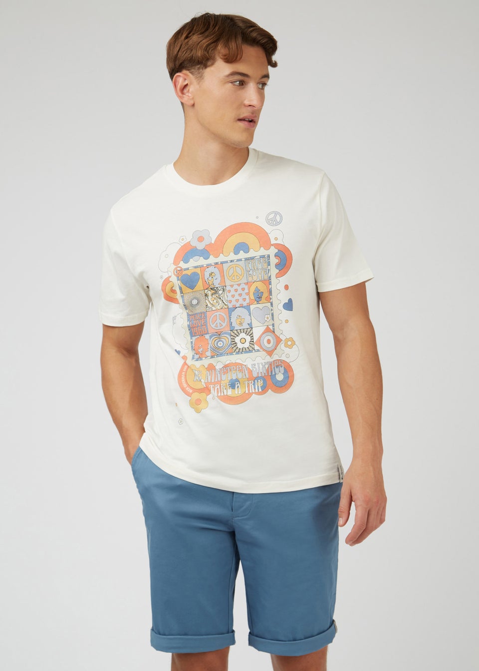Ben Sherman Ivory 1960s T-Shirt