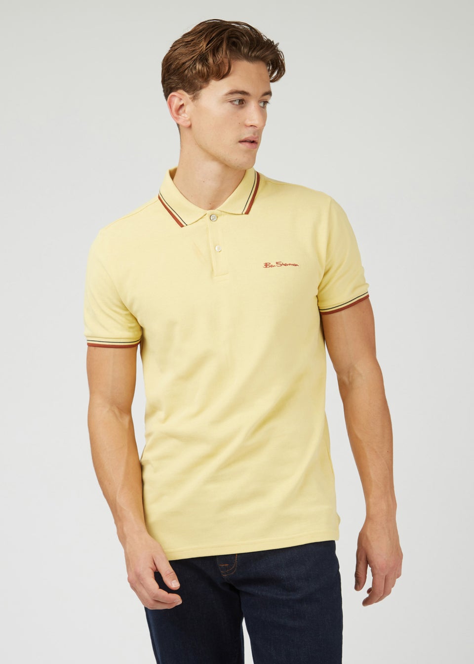 Yellow polo store shirt matalan