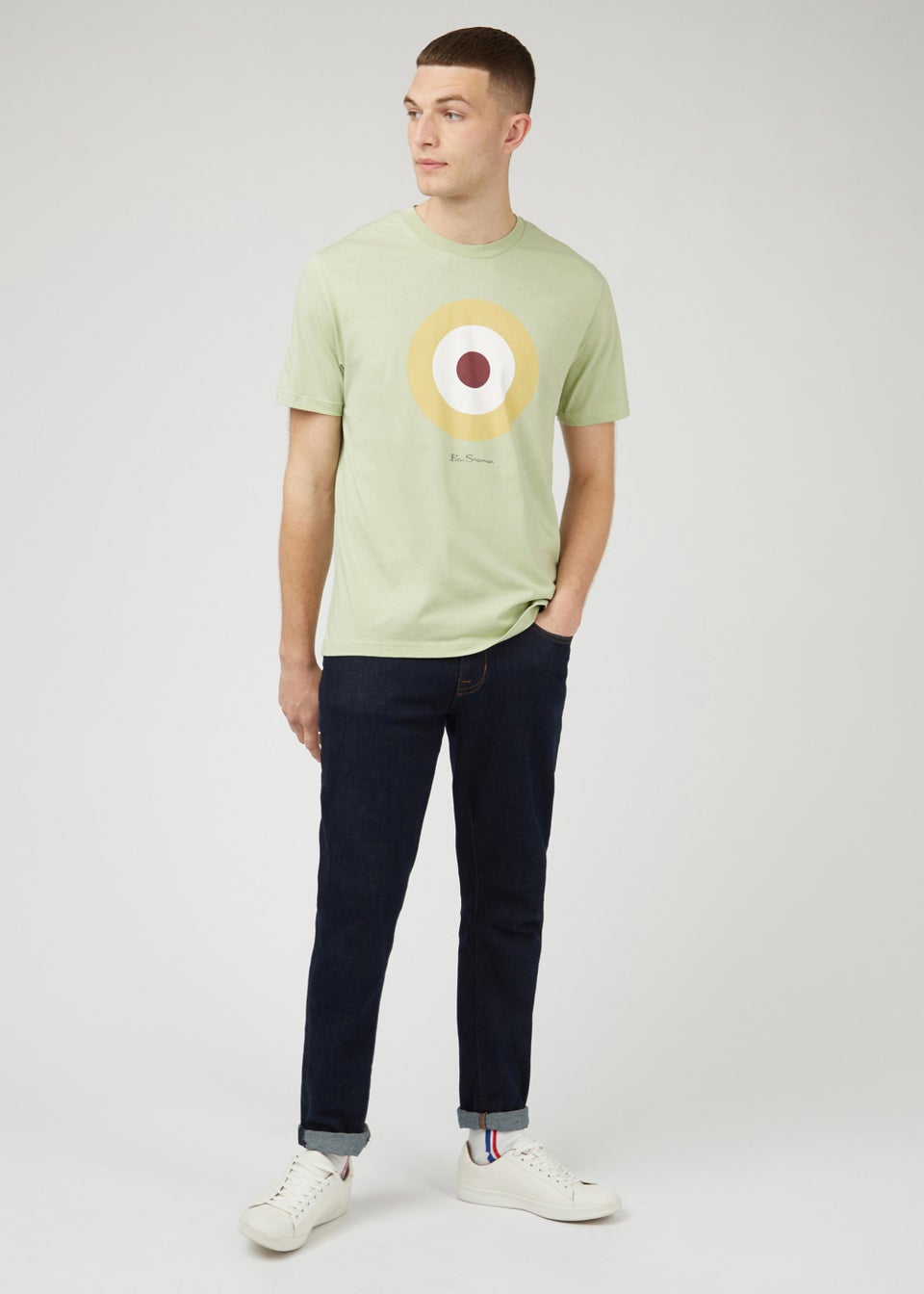 Ben Sherman Green Target Print T-Shirt
