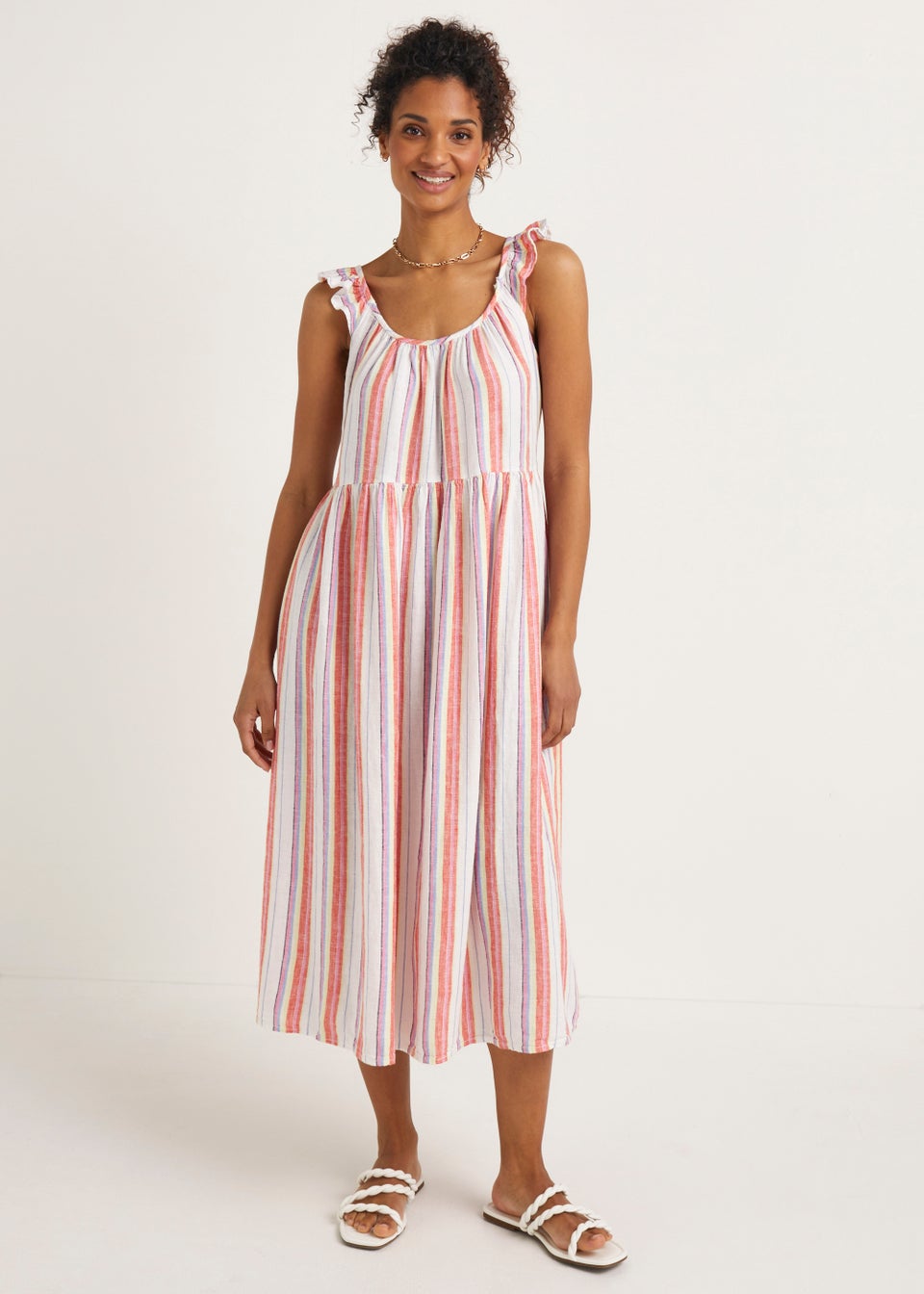 Matalan white shop linen dress