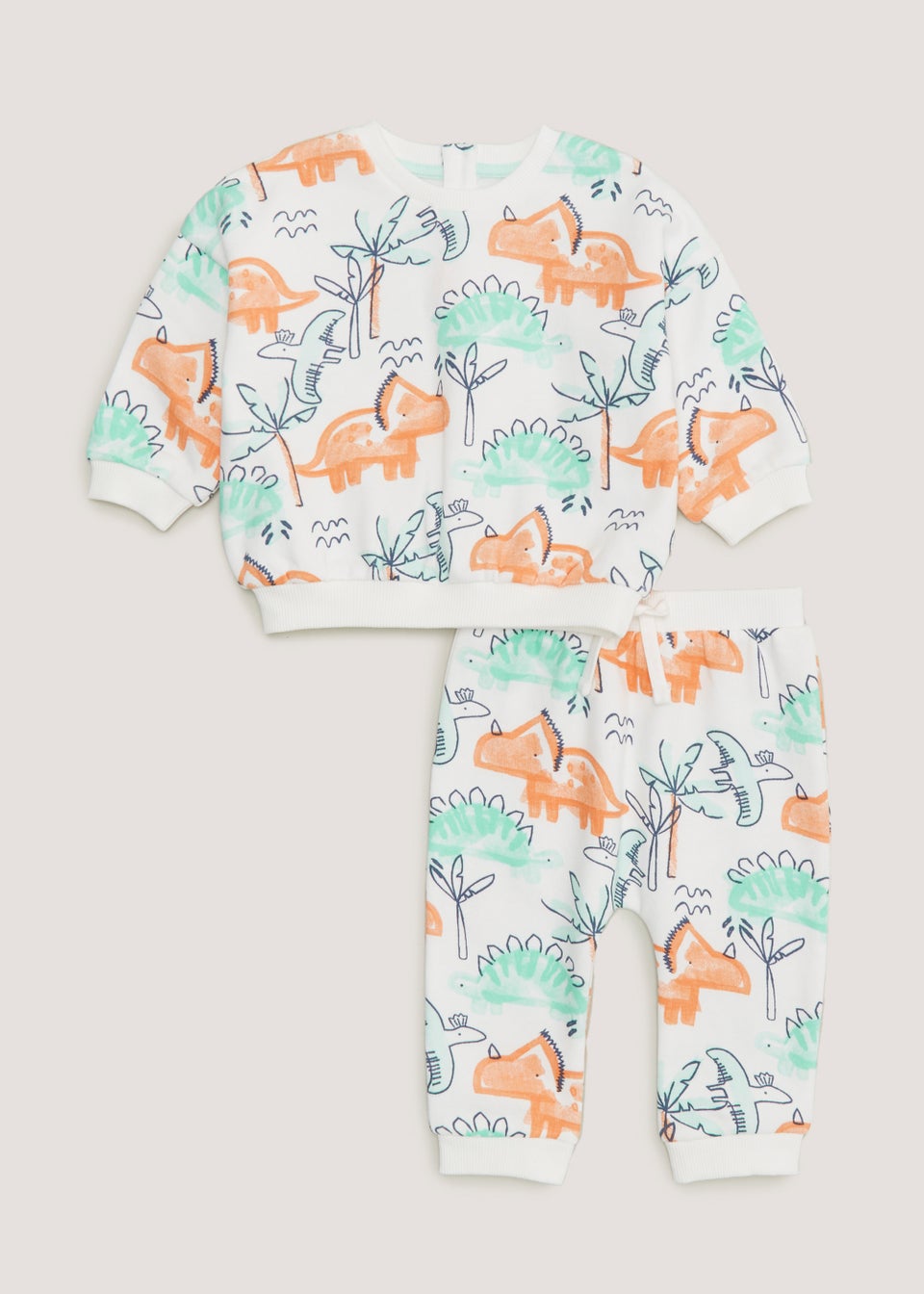 Baby Blue Dinosaur Sweatshirt Set Newborn 23mths