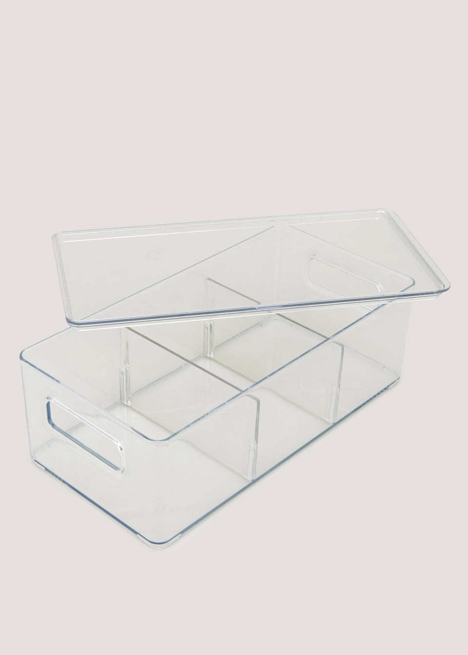 Clear Acrylic Divided Fridge Storage (31cm x 15cm x 10cm)
