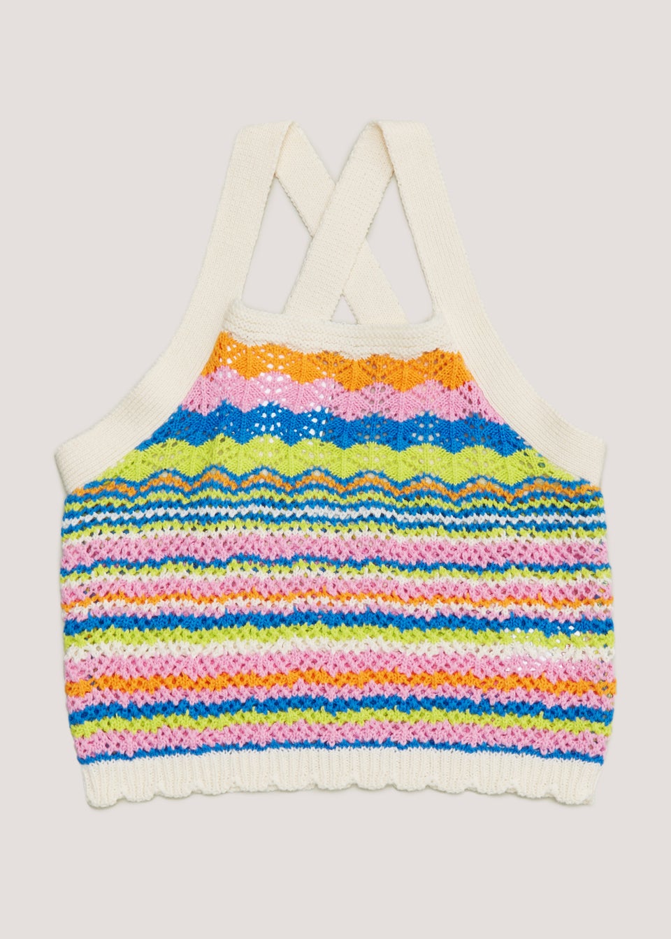Girls Candy Couture Multicoloured Stripe Knitted Top (9-16yrs)