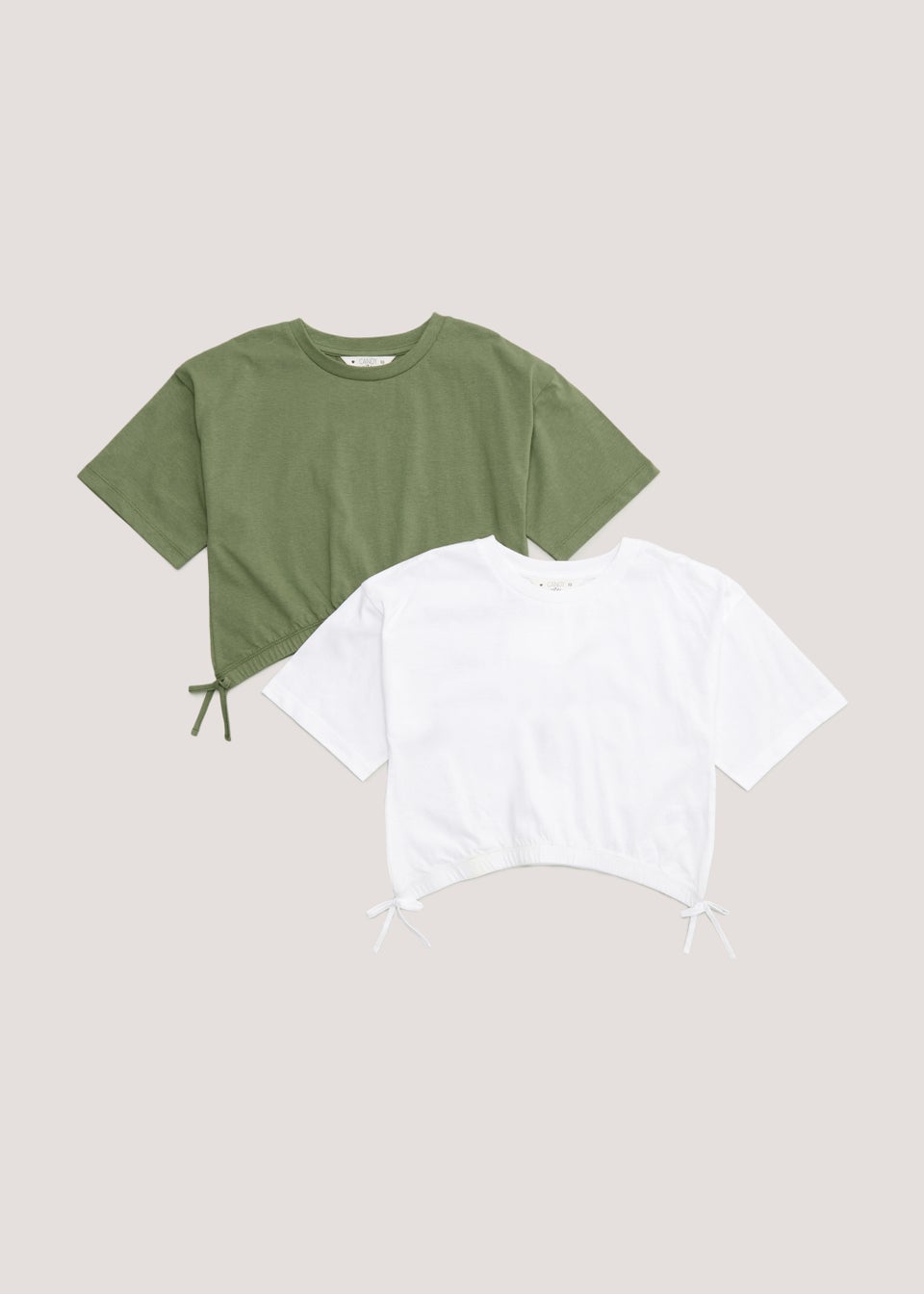 Girls Candy Couture 2 Pack Ruched Hem Tops (9-16yrs)