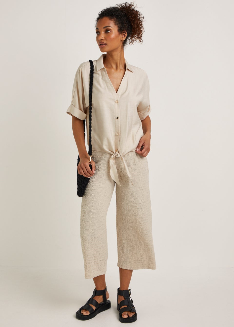 Beige on sale culotte jeans