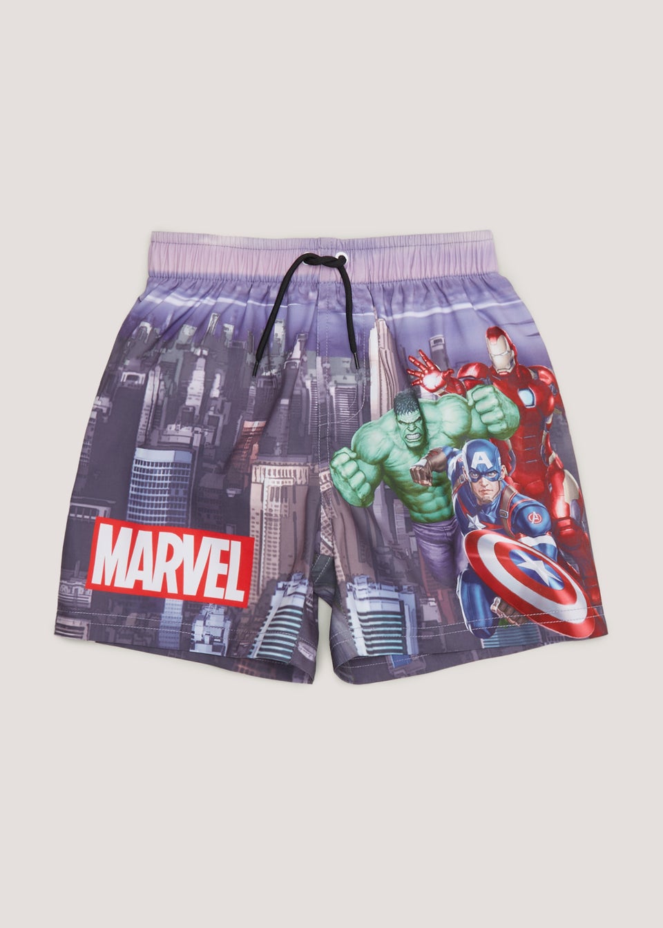 Kids Marvel Scene Swim Shorts (2-9yrs)