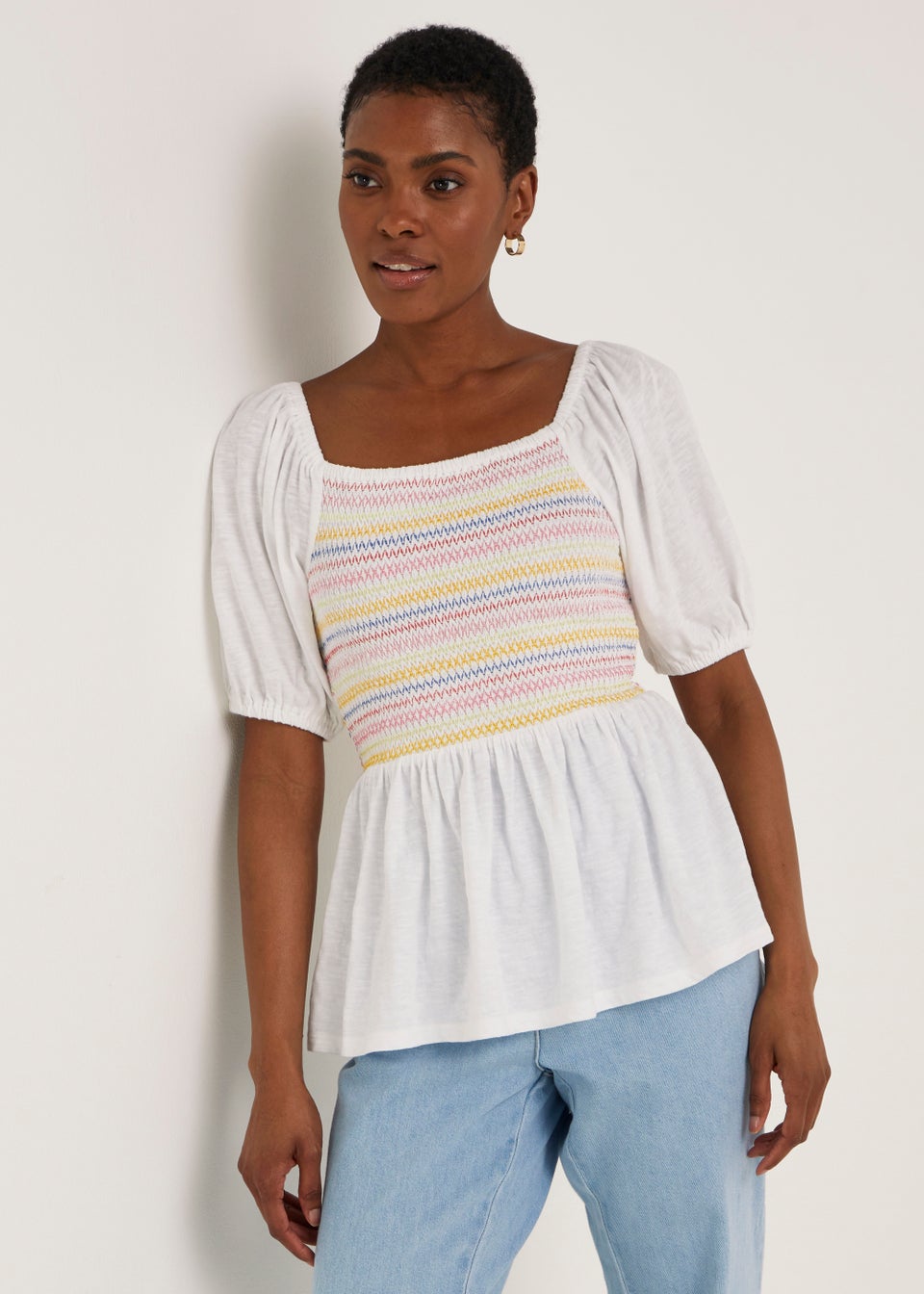 Shirred smock top store