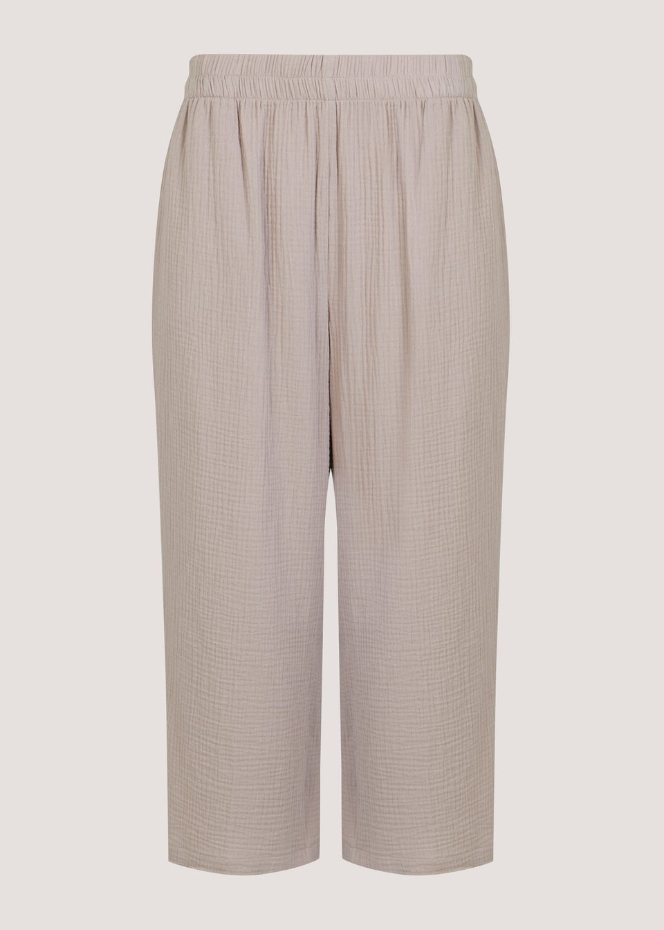 Mink Double Cloth Cropped Trousers