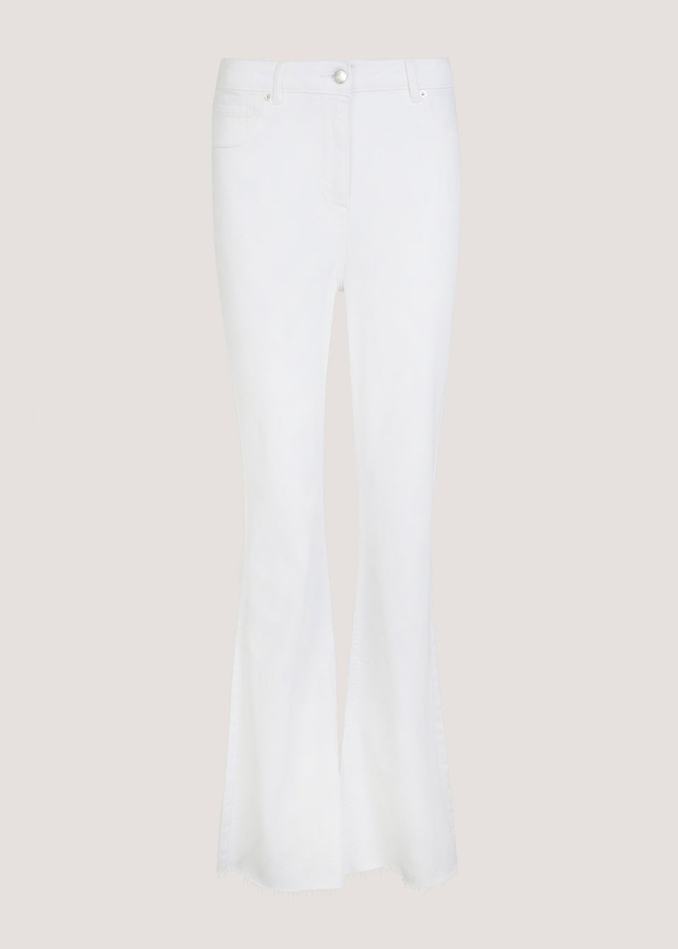 White Skinny Flared Jeans