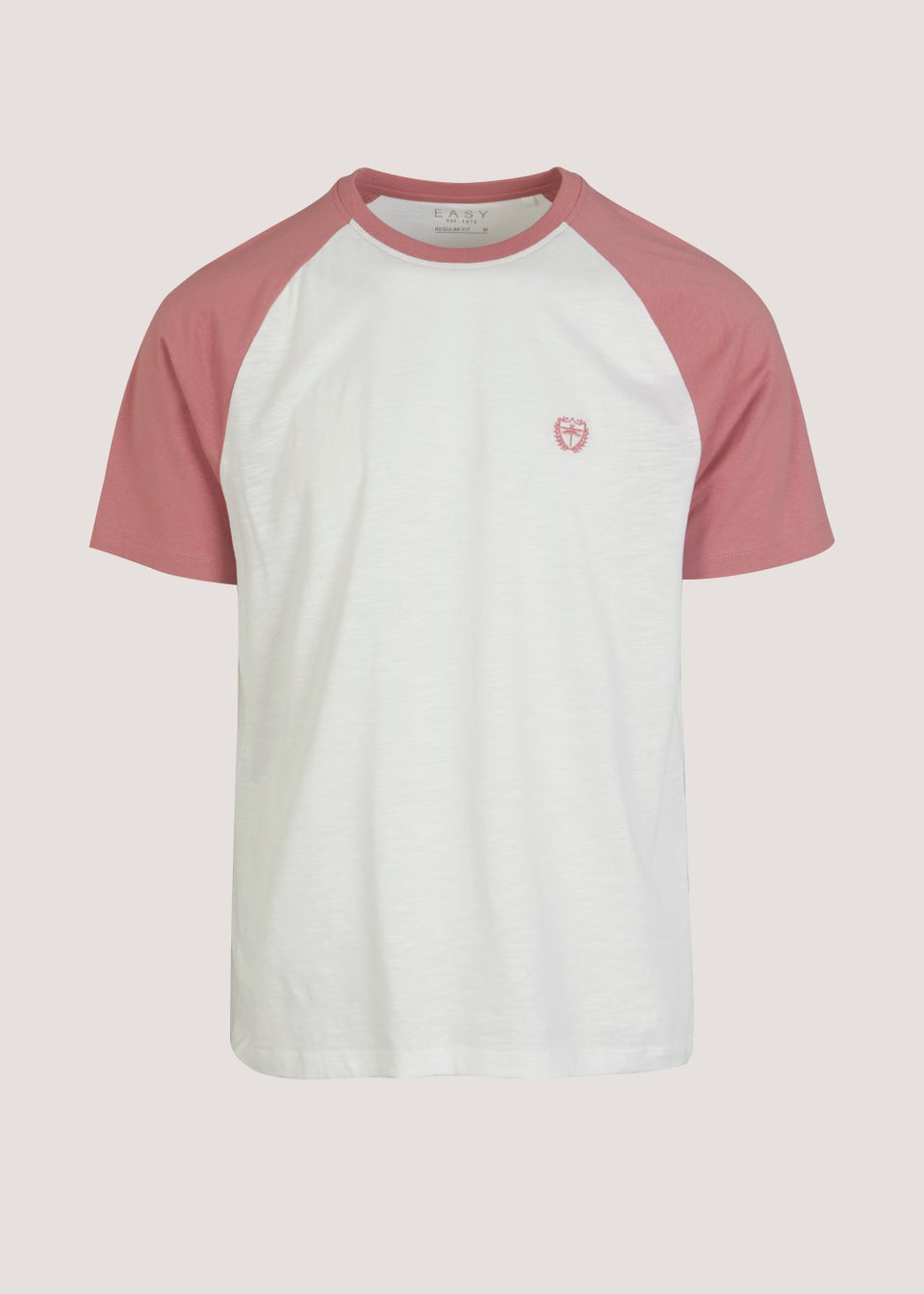 White & Pink Raglan T-Shirt