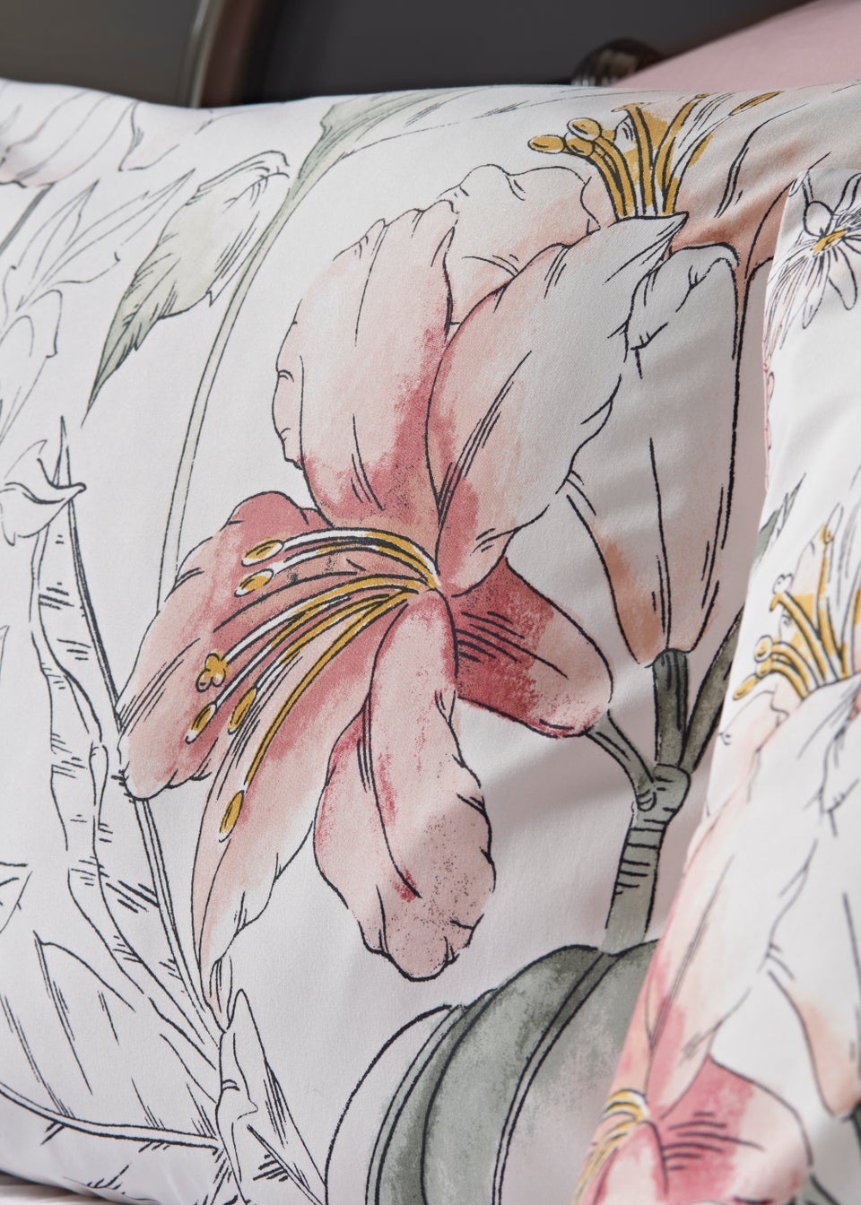 Pink & White Floral Duvet Cover