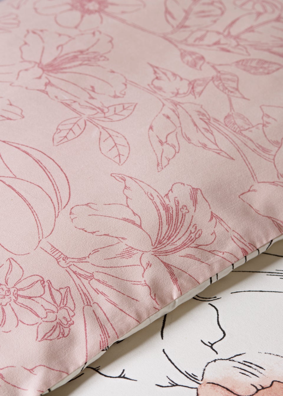 Pink & White Floral Duvet Cover