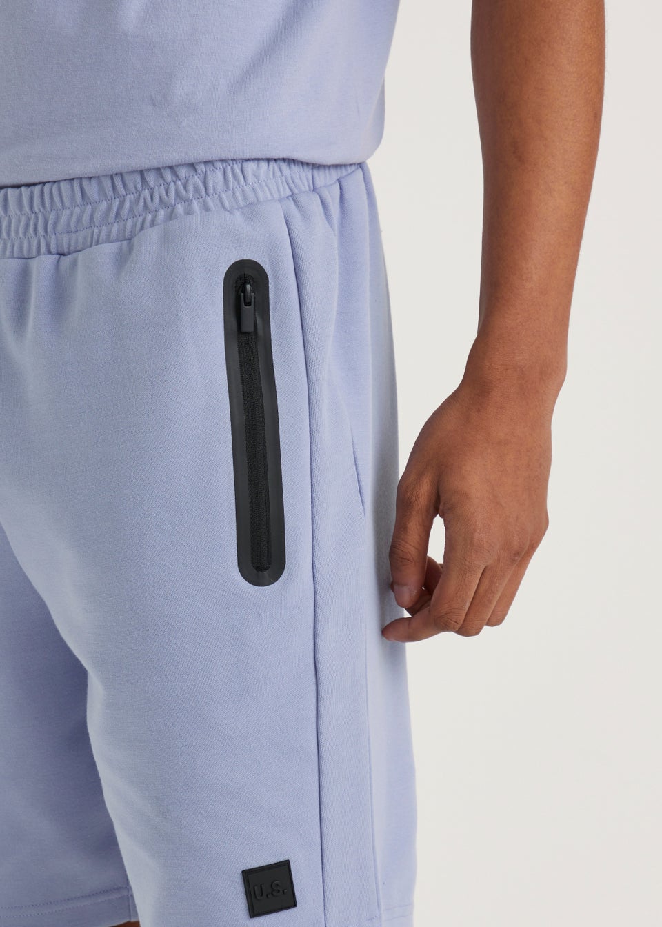 US Athletic Lilac Badge Shorts